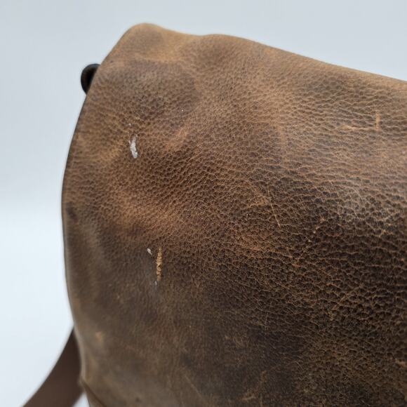 Wilsons Leather Messenger Bag Brown Vintage Legal Breifcase Shoulder Distressed - Picture 7 of 16